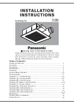 Panasonic FV-05VS1 Installation Instructions Manual предпросмотр