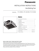 Panasonic FV-05VS3 User Manual preview