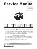 Preview for 1 page of Panasonic FV-07VFH3 Service Manual