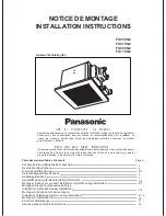 Preview for 1 page of Panasonic FV-07VQ2 Installation Instructions Manual