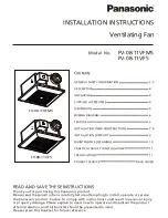 Panasonic FV-08-11VF5 Installation Instructions Manual preview