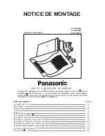 Preview for 1 page of Panasonic FV-08VQL3 Notice De Montage