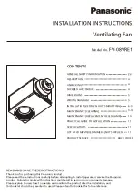 Preview for 1 page of Panasonic FV-08VRE1 Installation Instructions Manual