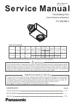 Preview for 1 page of Panasonic FV-08VRE2 Service Manual