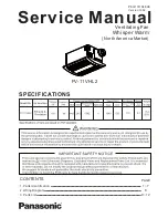 Preview for 1 page of Panasonic FV-11VHL2 Service Manual