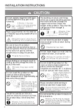 Preview for 4 page of Panasonic FV-15ZY1 Installation And Operating Instructions Manual