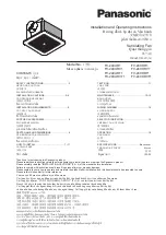 Preview for 1 page of Panasonic FV-24CHR1 Installation And Operating Instructions Manual