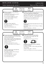 Preview for 5 page of Panasonic FV-24CUR2 Installation And Operating Instructions Manual