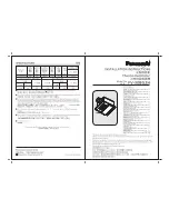 Panasonic fv-30bg2h Installation Instructions Manual preview