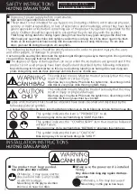 Preview for 2 page of Panasonic FV-30BG3 Installation And Operating Instructions Manual