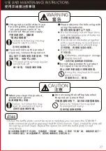 Preview for 27 page of Panasonic FV-30BW2H Installation And Operating Instructions Manual