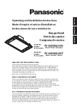Preview for 1 page of Panasonic FV-36RBQL1HD Operating And Installation Instructions
