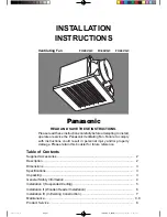 Panasonic FV-40VQ3 Installation Instructions Manual preview