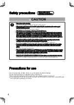 Preview for 4 page of Panasonic FV-KTB2T61HK Operation/Installation Instructions Peration/Installation Instructions