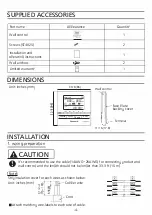 Предварительный просмотр 4 страницы Panasonic FV-SW20VEC1 Installation And Operating Instructions Manual