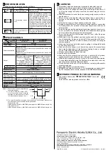 Preview for 4 page of Panasonic FX-301-F7 Instruction Manual