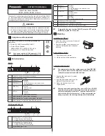 Panasonic FX-501 Series Instruction Manual preview