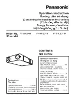 Preview for 1 page of Panasonic FY-650ZDY8 Operation Instruction Manual