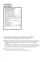 Preview for 2 page of Panasonic FY-650ZDY8 Operation Instruction Manual