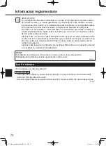 Предварительный просмотр 72 страницы Panasonic FZ-A2 series Operating Instructions Manual