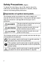 Preview for 2 page of Panasonic FZ-F1BF Operating Instructions Manual