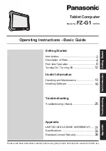 Preview for 1 page of Panasonic FZ-G1 Series Operating Instructions - Basic Manual