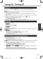 Предварительный просмотр 23 страницы Panasonic FZ-G1AAAZXBE Operating Instructions Manual