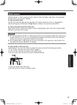 Предварительный просмотр 27 страницы Panasonic FZ-G1AAAZXBE Operating Instructions Manual