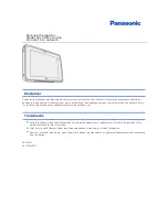 Предварительный просмотр 1 страницы Panasonic FZ-M1 Series User Manual