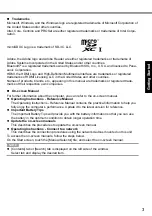 Предварительный просмотр 3 страницы Panasonic FZ-Q1 Series Operating Instructions Manual