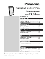 Preview for 1 page of Panasonic FZ-R1 series Operating Instructions Manual