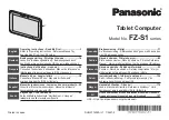 Preview for 1 page of Panasonic FZ-S1 Series Operating Instructions Manual