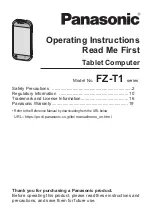 Panasonic FZ-T1B Operating Instructions Manual preview