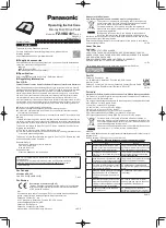 Panasonic FZ-VBD401 Series Operating Instructions Manual preview