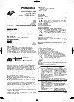 Предварительный просмотр 1 страницы Panasonic FZ-VBRG211 Series Operating Instructions Manual