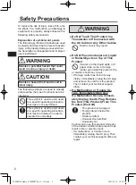 Предварительный просмотр 2 страницы Panasonic FZ-VEBG21 Series Operating Instructions Manual