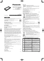Panasonic FZ-VSD40 Series Operating Instructions Manual preview