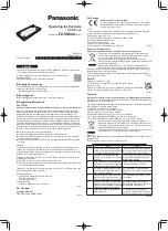 Предварительный просмотр 1 страницы Panasonic FZ-VSD40 Series Operating Instructions Manual