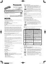 Panasonic FZ-VSDR55 Series Operating Instructions preview