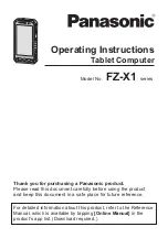 Preview for 1 page of Panasonic FZ-X1 Operating Instructions Manual