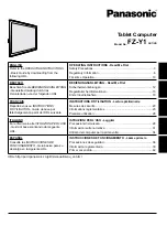 Preview for 1 page of Panasonic FZ-Y1 series Operating Instructions Manual