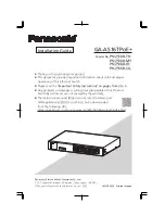 Preview for 1 page of Panasonic GA-AS16TPoE+ Installation Manual