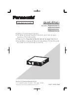 Предварительный просмотр 1 страницы Panasonic GA-ML16TPoE+ Installation Manual