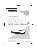 Panasonic GA-ML24TCPoE+ Installation Manual preview