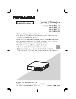 Panasonic GA-ML4TWPoE++ Installation Manual предпросмотр