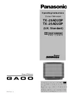 Предварительный просмотр 2 страницы Panasonic Gaoo TX-25AD2DP Operating Instructions Manual