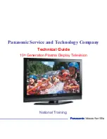 Panasonic Generation Plasma Display Television Technical Manual preview