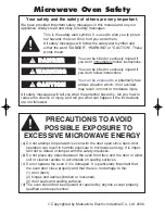 Preview for 2 page of Panasonic Genius NN-SD767S Operating Instructions Manual