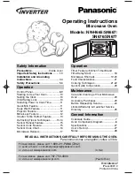 Preview for 1 page of Panasonic Genius NN-SN660S Operating Instructions Manual