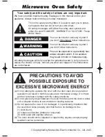 Preview for 2 page of Panasonic Genius NN-SN660S Operating Instructions Manual